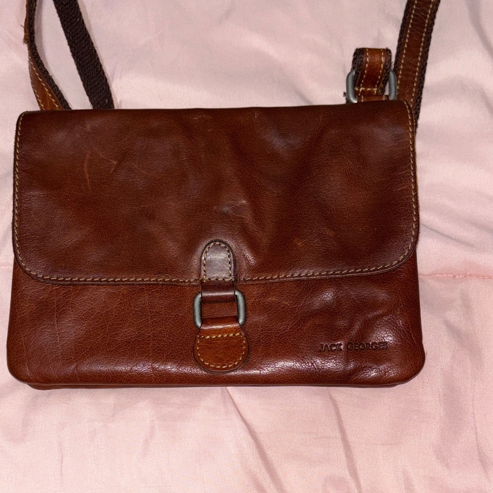 Jack Rogers Hand Stained Buffalo Leather Crossbody Bag - Picture 4 of 14